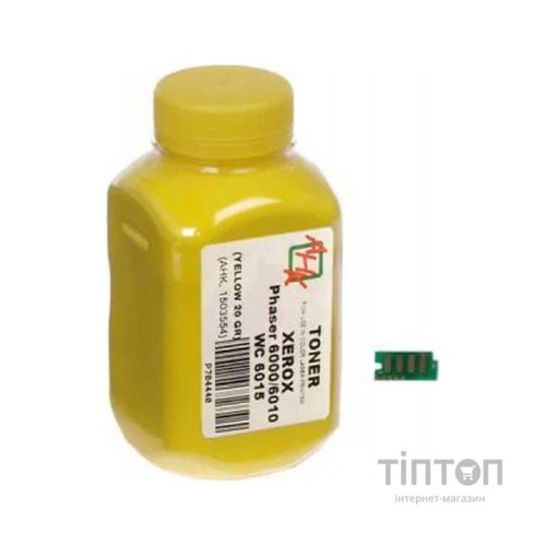 Тонер Xerox Ph6000/6010,20г Cyan+chip reg2/4 AHK (1500256)