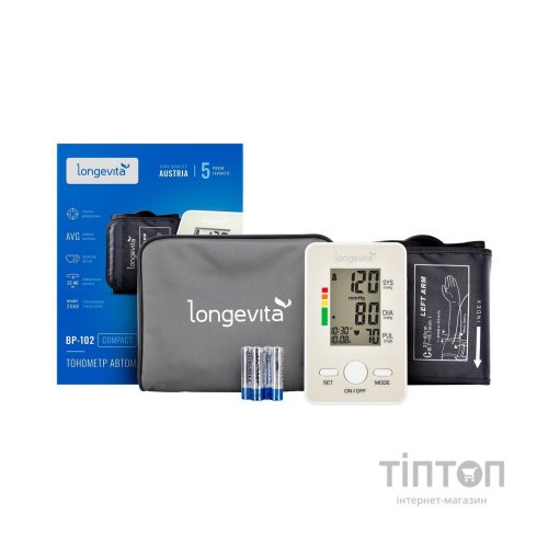 Тонометр Longevita Авт.вимір.артер.тиску LONGEVITA BP-102 Авт. вимір. артер. тиску (BP-102)