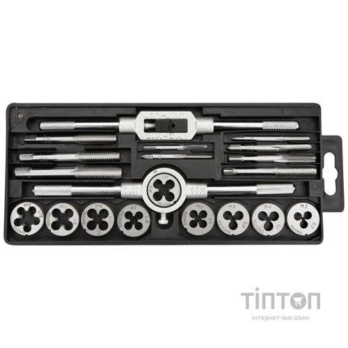 Набір інструментів Topex плашек и метчиков, M3 - M12, 20 шт (14A425)