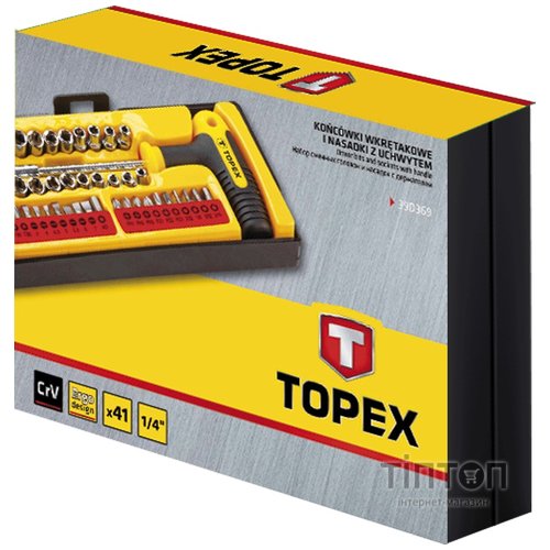 Набір біт Topex з бітами і тримачем41 шт (39D369)
