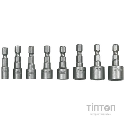 Набір головок Topex 1/4", 8 шт (39D387)