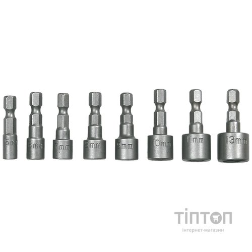Набір головок Topex 1/4", 8 шт (39D387)