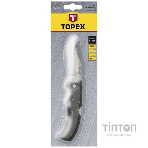 Ніж Topex унiверсальний, лезо 100 мм, складний (98Z101)