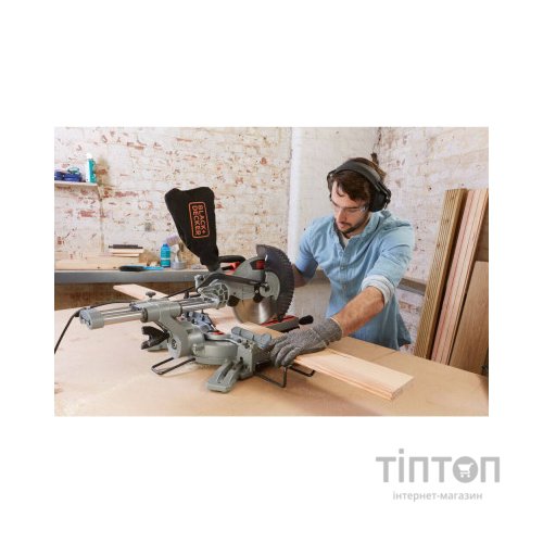 Торцювальна пила Black&Decker 2100 Вт, диск 254х30 мм, 5000 об/хв, XPS, вага 18.5 кг (BES710)