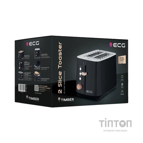Тостер ECG ST 2768 Timber Black