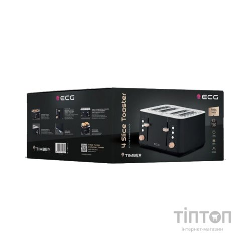Тостер ECG ST 4768 Timber Black