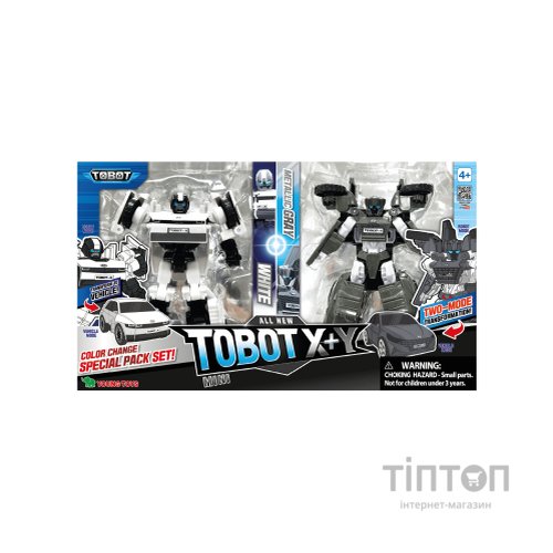 Трансформер Tobot міні S5 ТОБОТ X білий + ТОБОТ Y сірий (301166)