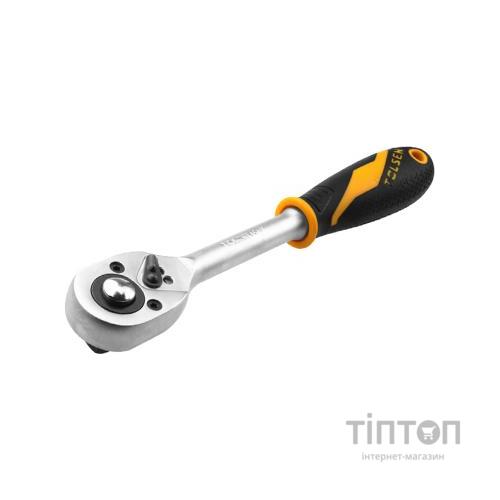 Тріскачка Tolsen рукоятка "ПРОФІ" з храповим механізмом 1/4" (15118)
