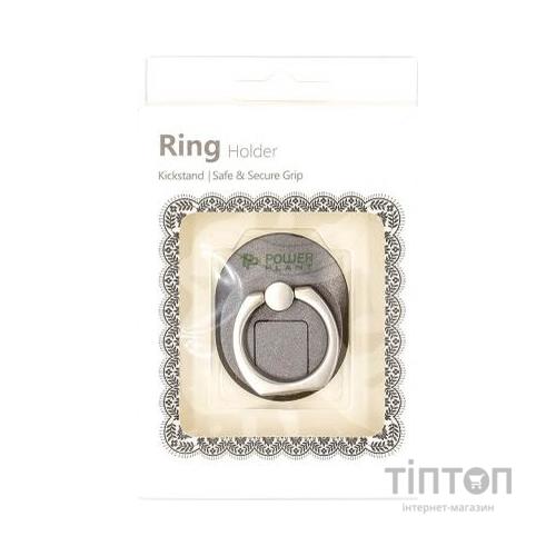 Тримач для смартфонів PowerPlant с кольцом, черный (CA910311)