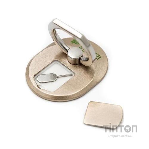 Тримач для смартфонів PowerPlant с кольцом, желтый (CA910335)