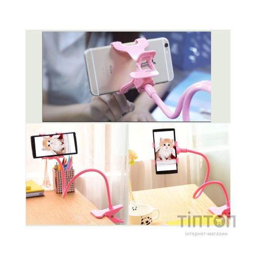 Тримач для смартфонів XoKo прищепка, гнучкий, 65 см, білий (XK-RM-C20-WHT)