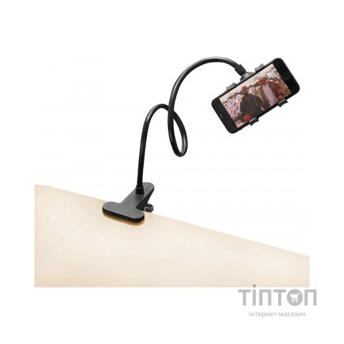 Тримач для смартфонів XoKo прищепка, гнучкий, 65 см, чорний (RM-C20)