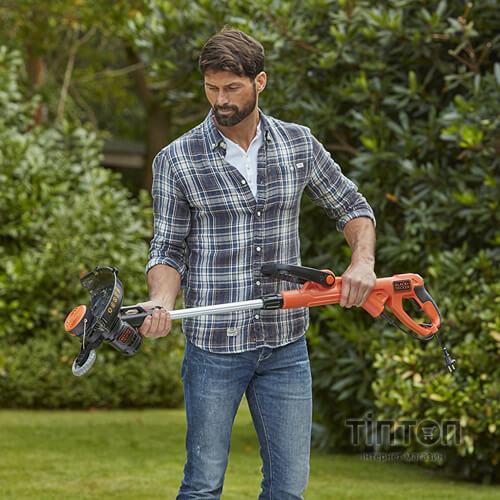 Тример садовий Black&Decker 0.55 кВт, ширина косіння 30 см, 7500 об/хв, вага 2.6 кг (BESTE630)