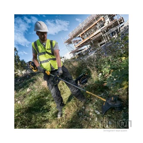 Тример садовий DeWALT 54 В, 3Ah, волосінь 2 мм, 38 см, ніж (DCM571X1)