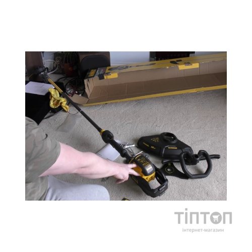 Тример садовий DeWALT 54 В, 3Ah, волосінь 2 мм, 38 см, ніж (DCM571X1)