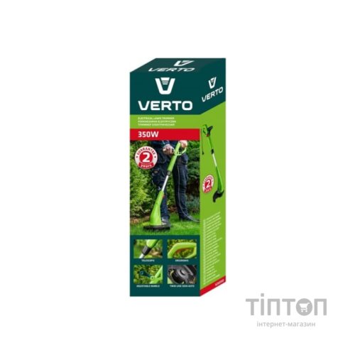 Тример садовий Verto електричний, 350 Вт, 25 см, 93 дБ, телескопічна ручка, 2.2 к (52G550)
