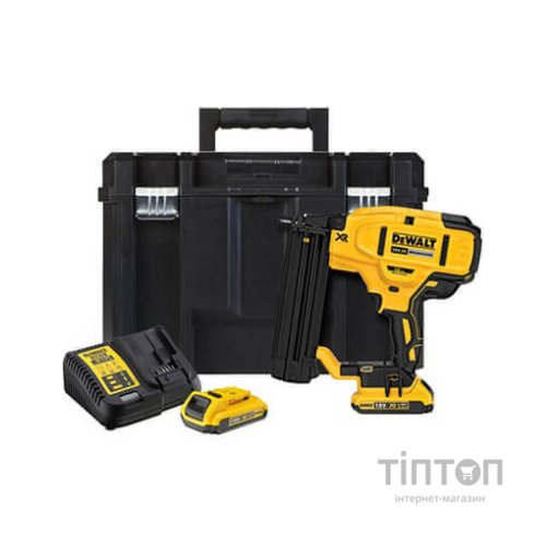 Цвяхозабивач DeWALT 18В, діаметр/довжина цвяха 1.6/63 мм, 2 АКБ, ЗП, кейс (DCN680D2)