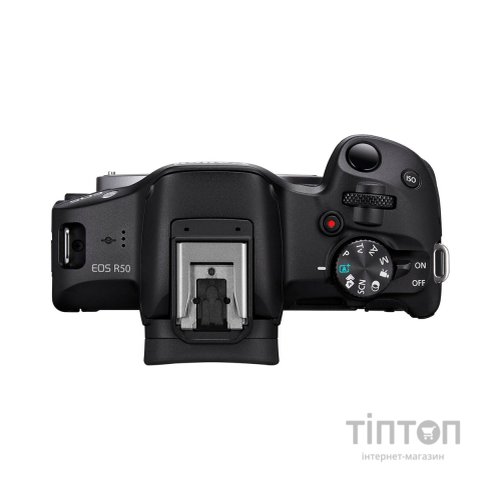 Цифровий фотоапарат Canon EOS R50 + RF-S 18-45 IS STM Black Creator Kit (5811C036)