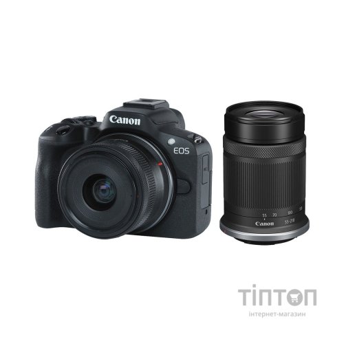 Цифровий фотоапарат Canon EOS R50 RF-S 18-45 IS STM + RF-S 55-210 IS STM Black (5811C034)