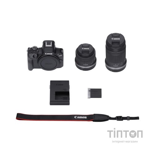 Цифровий фотоапарат Canon EOS R50 RF-S 18-45 IS STM + RF-S 55-210 IS STM Black (5811C034)