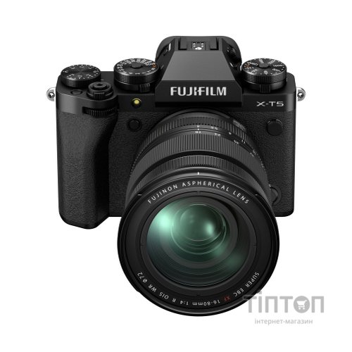 Цифровий фотоапарат Fujifilm X-T5 + XF 16-80 F4 Kit Black (16782571)