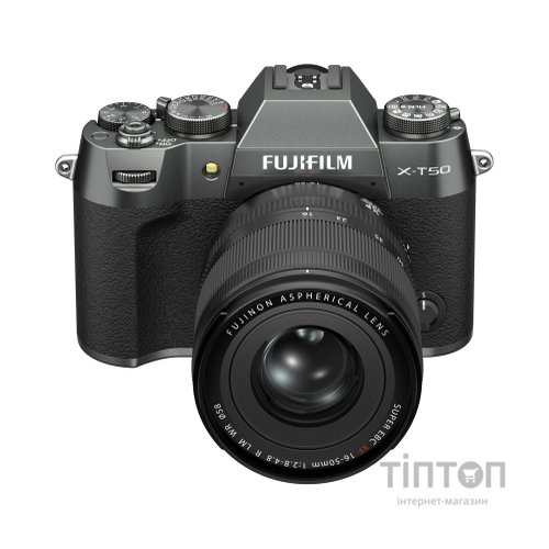 Цифровий фотоапарат Fujifilm X-T50 + XF16-50mmF2.8-4.8 R LM WR Kit Charcoal silver (16828650)