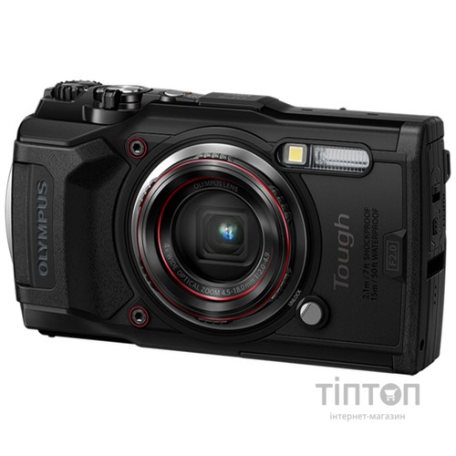 Цифровий фотоапарат OLYMPUS TG-6 Black (Waterproof - 15m; GPS; 4K; Wi-Fi) (V104210BE000)