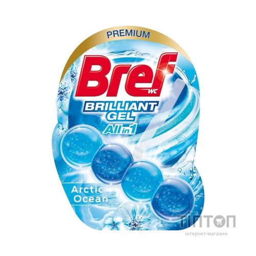 Туалетний блок Bref Блискучий гель Арктичний океан 42 г (9000101508598)