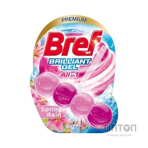 Туалетний блок Bref Блискучий гель Весняний дощ 42 г (9000101509274)