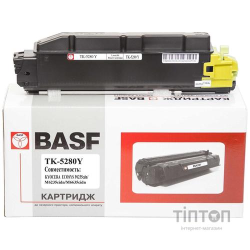 Туба-тонер BASF for Kyocera Mita ECOSYS P6235/TK-5280Y аналог 1T02TWANL0 Yellow