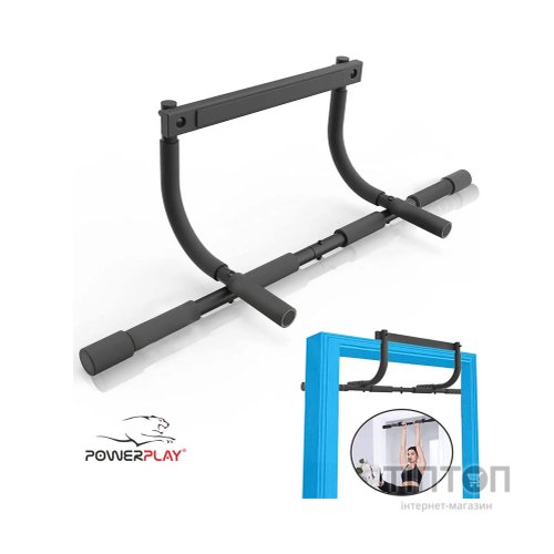 Турнік PowerPlay 4129 Pull Up Pro Black дверний багатофункціональний (PP_4129)