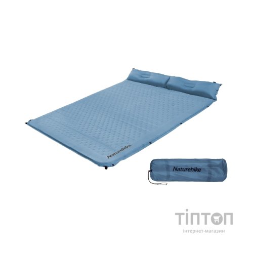 Туристичний килимок Naturehike CNH22DZ013 двомісний з подушкою 30 мм Blue (6975641889557)