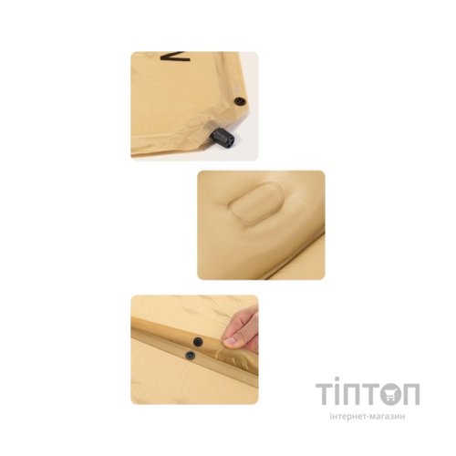 Туристичний килимок Naturehike CNH22DZ013 двомісний з подушкою 30 мм Yellow (6975641889601)