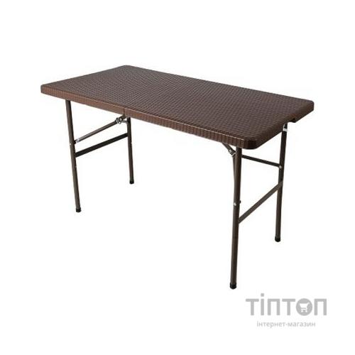 Туристичний стіл Time Eco ТЕ-1833, коричневий, 1,22 м (4820211100872)