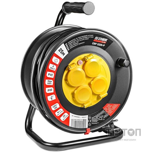 Удлинитель на катушке Stark CRP 1525-P (242000001) 4 розетки, 25 м, черный