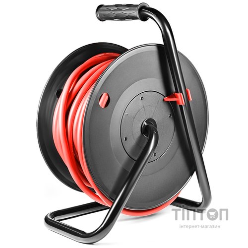Удлинитель на катушке Stark CRP 2525-P (242000002) 4 розетки, 25 м, черно-красный