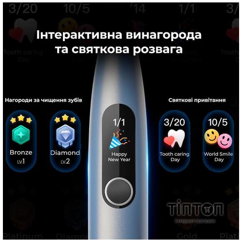 Умная зубная электрощетка Oclean X Pro Digital Electric Toothbrush Glamour Silver (6970810552560)