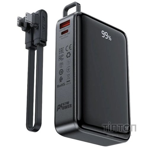 Універсальна мобільна батарея Acefast M14 20000mAh 22.5W Black (6974316283966)