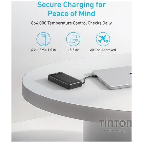Універсальна мобільна батарея Anker PowerCore 87W 20000mAh Black (A1383H11)
