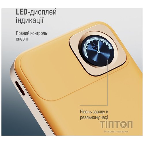 Батарея універсальна ColorWay 10 000 mAh PD/22.5W, 15W MagSafe & Watch Wireless Amber (CW-PB100LPA2Y-WPDD)