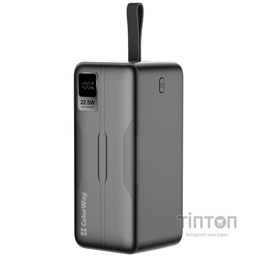 Універсальна мобільна батарея ColorWay Digital Display 50000mAh Black (CW-PB500LPC5BK-PDD)