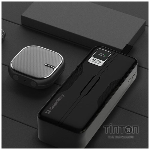 Універсальна мобільна батарея ColorWay Digital Display 50000mAh Black (CW-PB500LPC5BK-PDD)