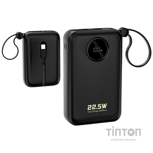 Універсальна мобільна батарея Dudao K14+ 20000mAh 22.5W Black (6977196680016)