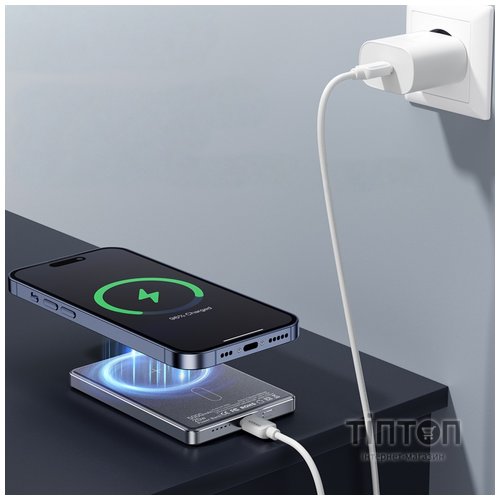 Універсальна мобільна батарея Essager Cross-Border 5000mAh 20W Magsafe/PD/QC3.0 Grey (EDY5K-YJ0A-Z)