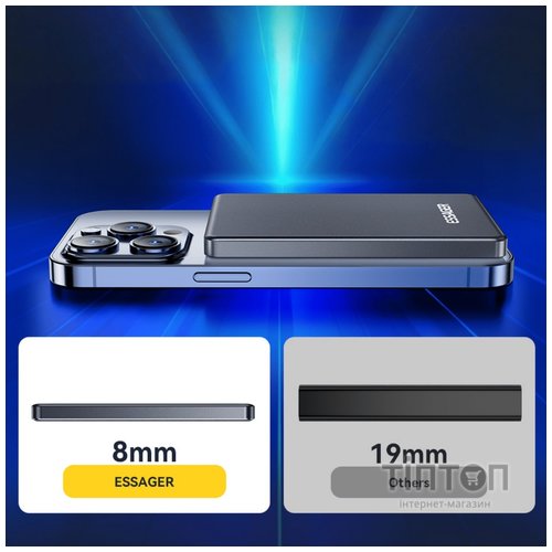 Універсальна мобільна батарея Essager Cross-Border 5000mAh 20W Magsafe/PD/QC3.0 Grey (EDY5K-YJ0A-Z)