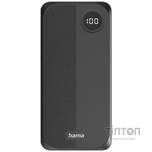 Універсальна мобільна батарея Hama 20000mAh 15W Black (00201755)