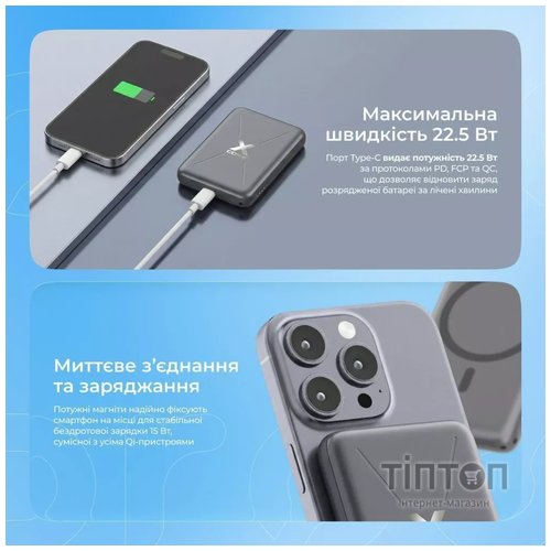 Універсальна мобільна батарея Proove X-Core 22.5W 10000mAh Purple (PNXC22010009)
