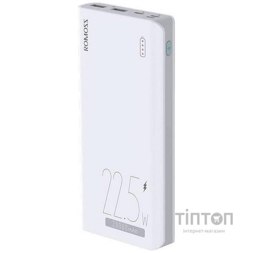 Універсальна мобільна батарея Romoss Sense6F 20000mAh 22.5W White (PPH80-611-1121H)