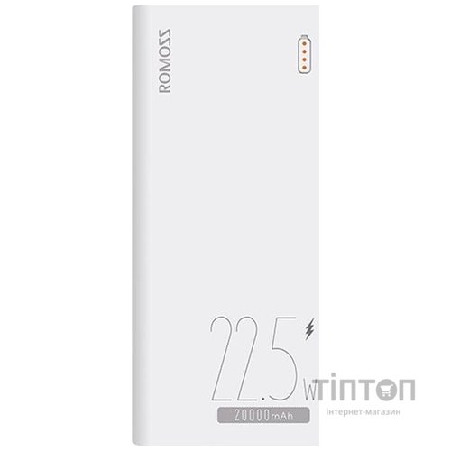 Універсальна мобільна батарея Romoss Sense6F 20000mAh 22.5W White (PPH80-611-1121H)