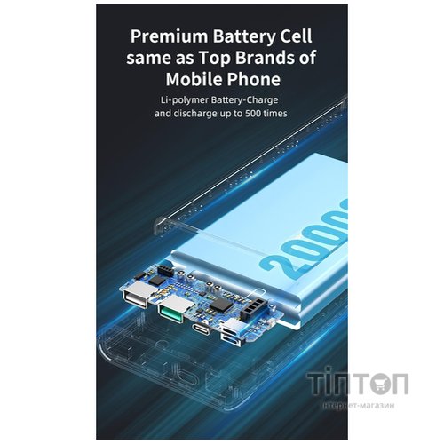 Універсальна мобільна батарея Romoss Sense6F 20000mAh 22.5W White (PPH80-611-1121H)